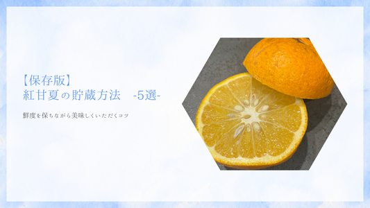 保存版。紅甘夏貯蔵5選